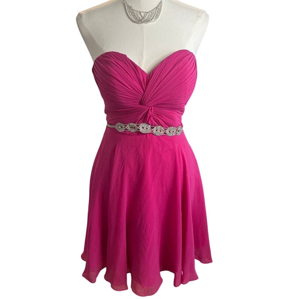 Stunning Cinderella Divine Pink Formal Short Dress- Size 6